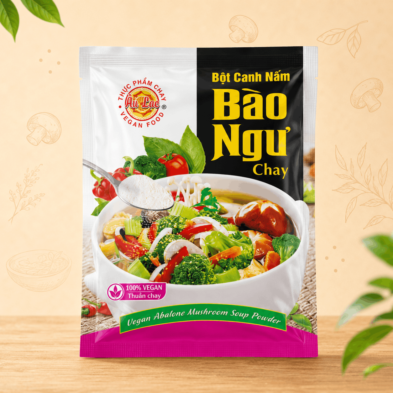Bột Canh Nấm Bào Ngư Chay 90g Âu Lạc (Vegan)