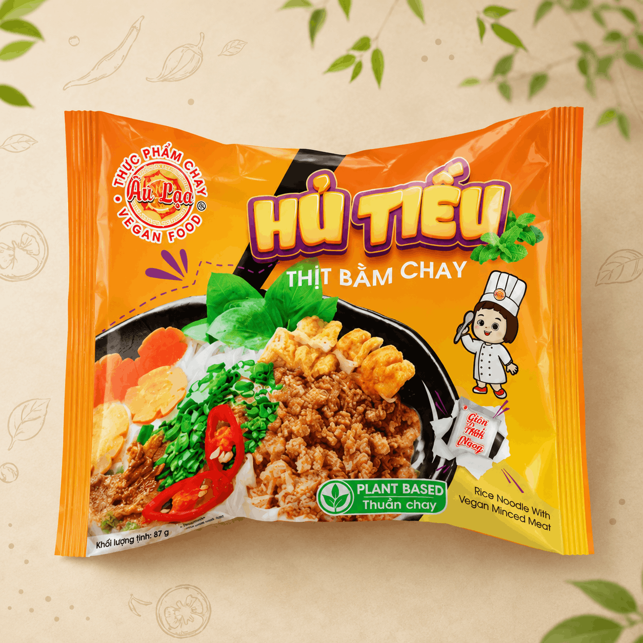 Hủ Tiếu Thịt Bằm Chay 87g Âu Lạc (Vegan)