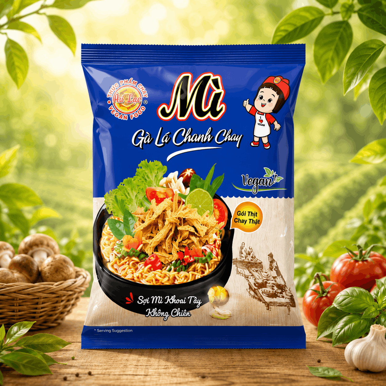 Mì Gà Lá Chanh Chay 72g Âu Lạc (Vegan)