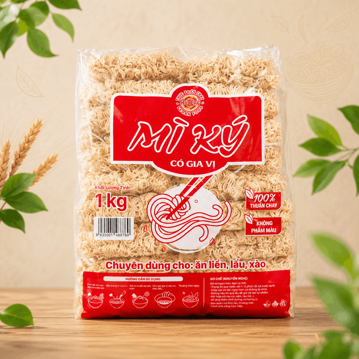 Mì Ký Chay Âu Lạc (Vegan) - Gói Ký Tiết Kiệm