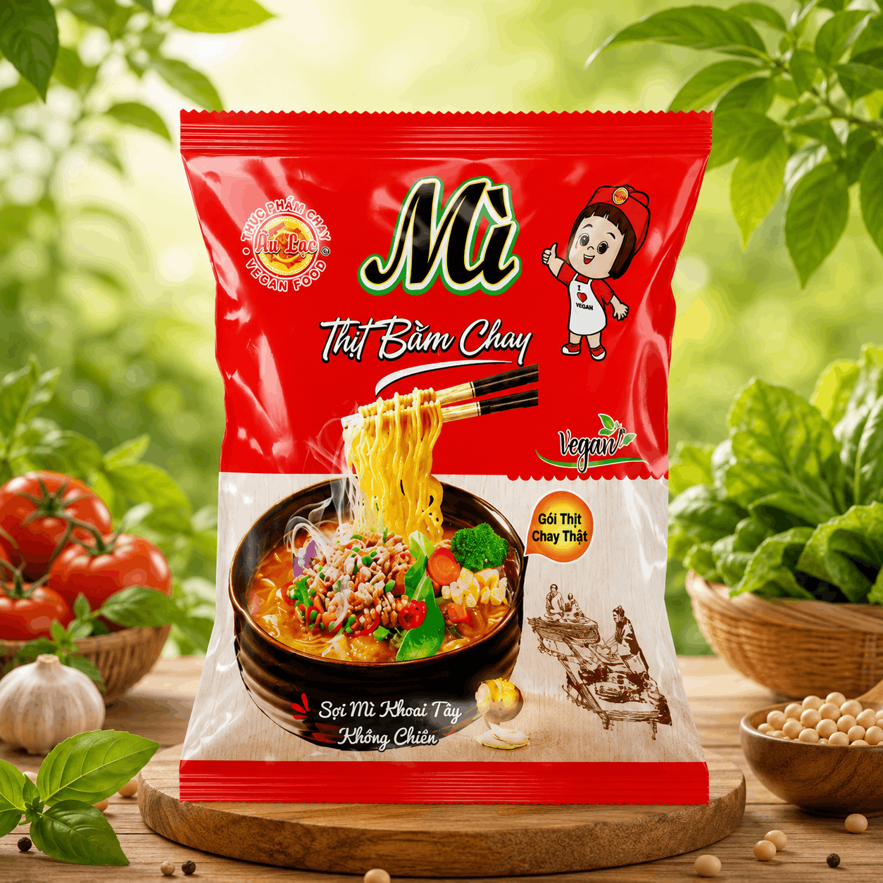 Mì Thịt Bằm Chay 80g Âu Lạc (Vegan)