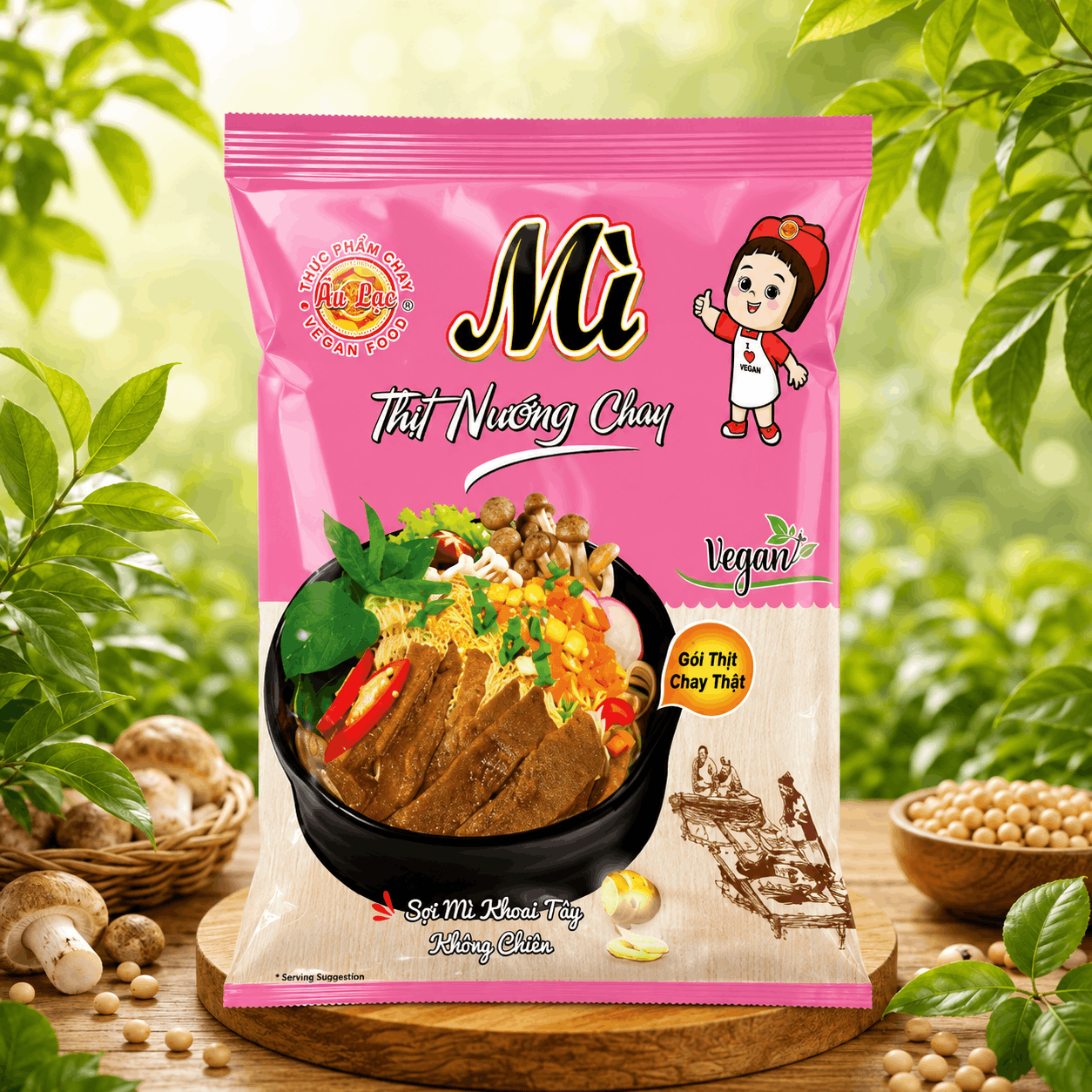 Mì Thịt Nướng Chay 72g Âu Lạc (Vegan)