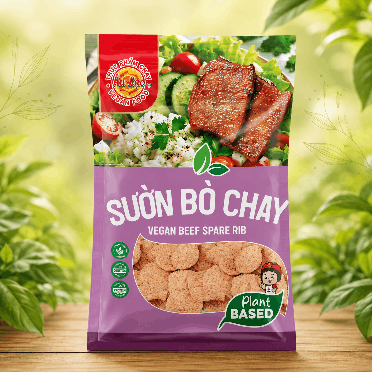 Sườn Bò Chay 100g Âu Lạc (Vegan)