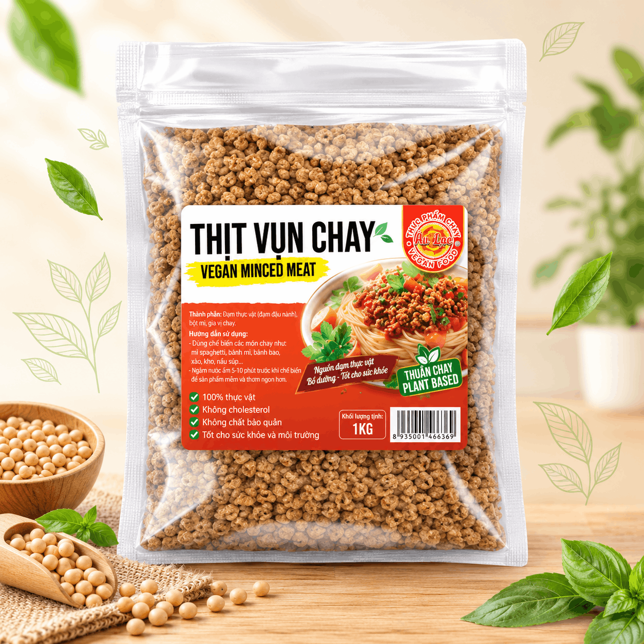 Thịt Vụn Chay 1kg Âu Lạc (Vegan)