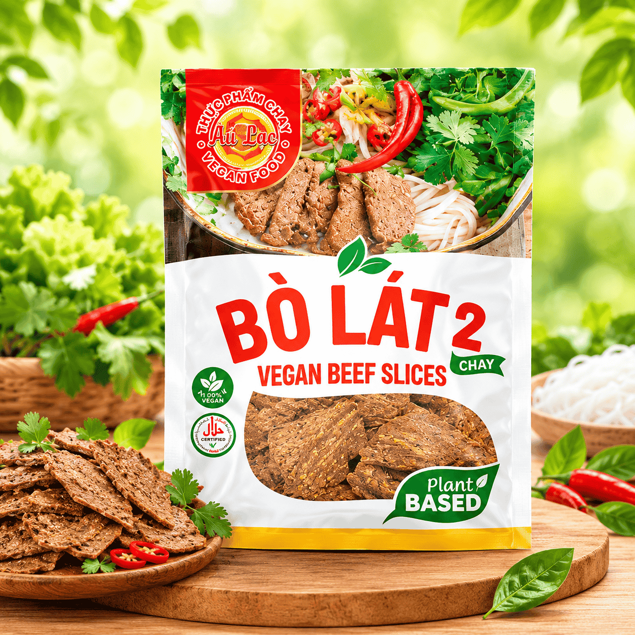 Bò Lát Chay 2 (Loại 2) 100g (Vegan) Âu Lạc