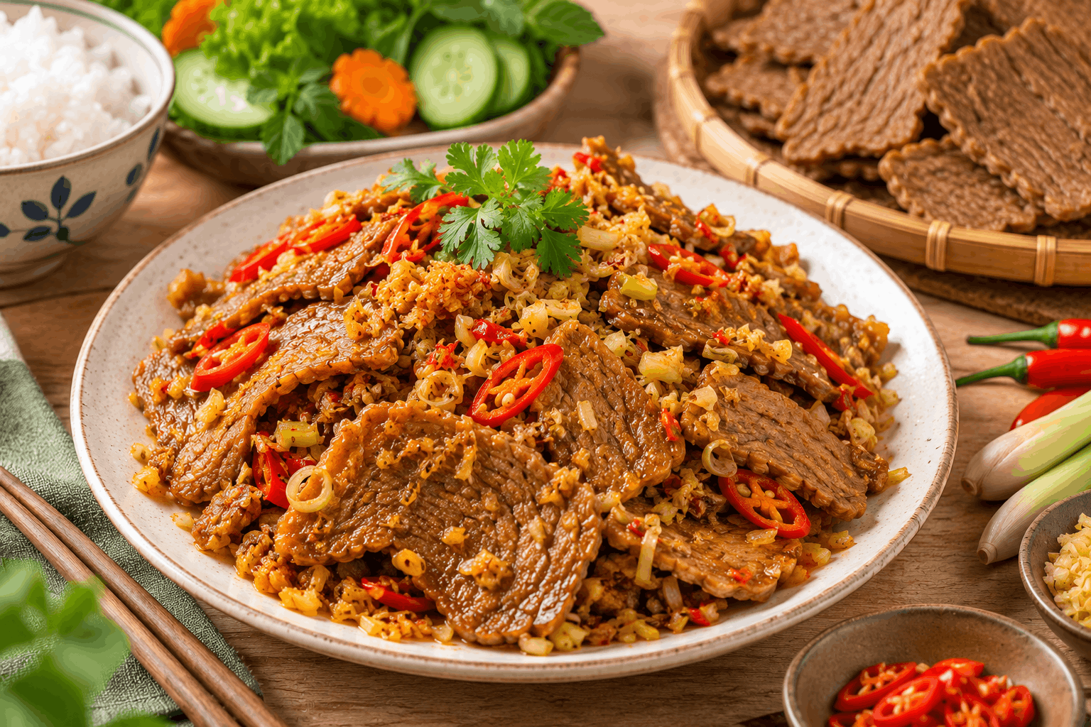 Hướng Dẫn Cách Làm Bò Lát Chay Xào Sả Ớt Đậm Đà, Thơm Ngon Đơn Giản Tại Nhà