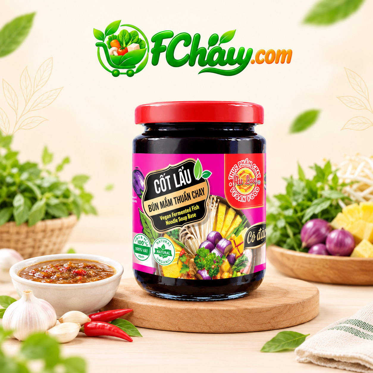 Cốt Lẩu Bún Mắm Thuần Chay 220g (Vegan) Âu Lạc
