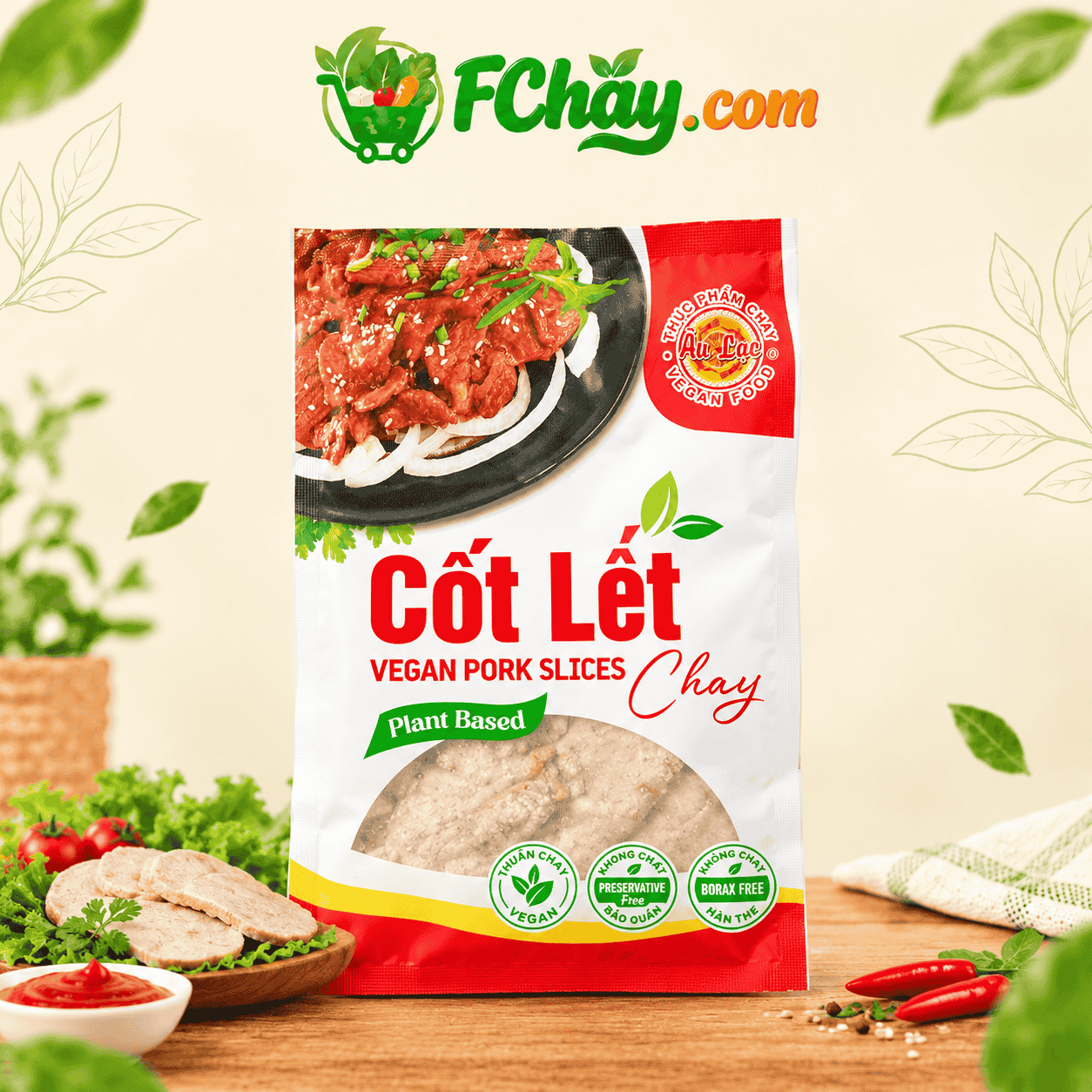 Cốt Lết Chay 100g Âu Lạc Giòn Dai, Đậm Đà