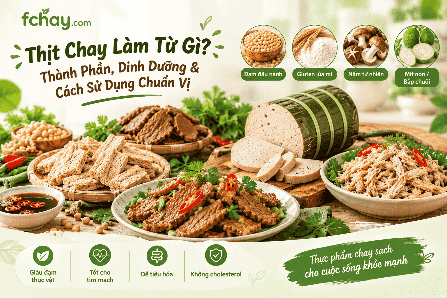 Thịt Chay Làm Từ Gì? Tìm Hiểu Thành Phần Dinh Dưỡng Và Phân Loại Thịt Chay